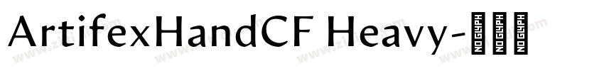 ArtifexHandCF Heavy字体转换